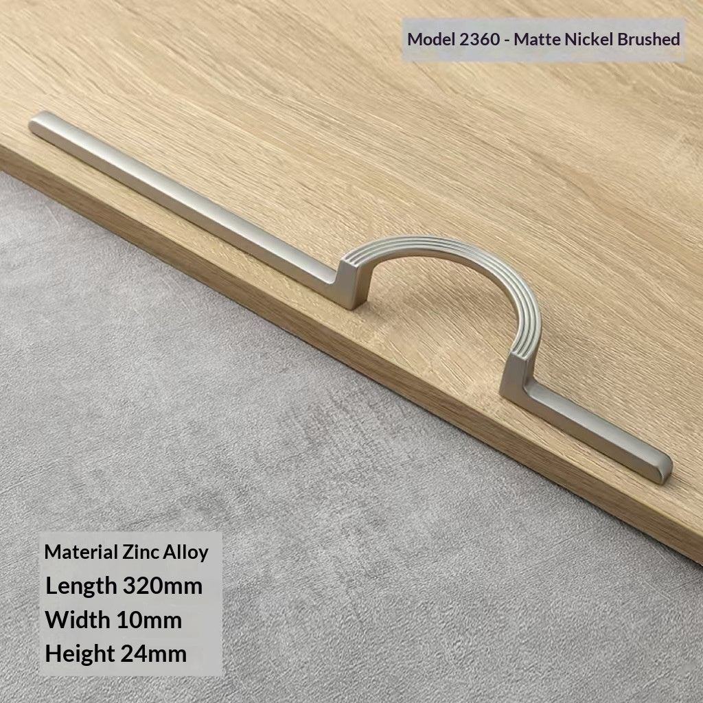 Half Round Cabinet Hardware For Wardrobes And Drawers Solid Door Handle For Furniture