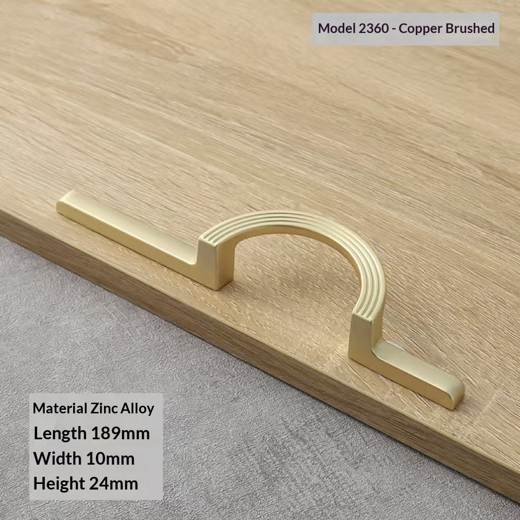 Half Round Cabinet Hardware For Wardrobes And Drawers Solid Door Handle For Furniture