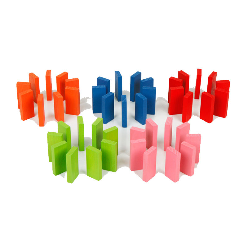 Wooden Toy Early Educational Colorful Dominos