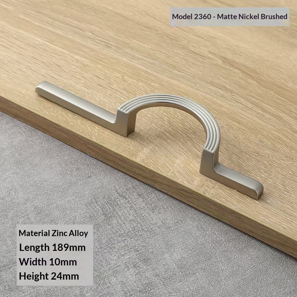 Half Round Cabinet Hardware For Wardrobes And Drawers Solid Door Handle For Furniture