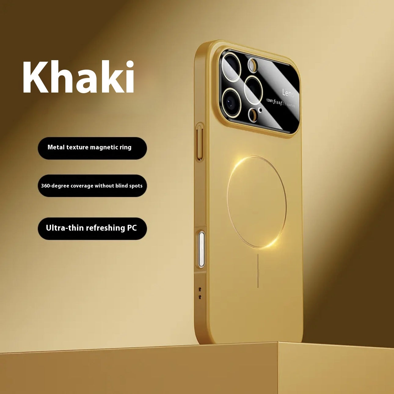 Large Window Frosted Fine Circle Magnetic Drop-resistant Phone Case