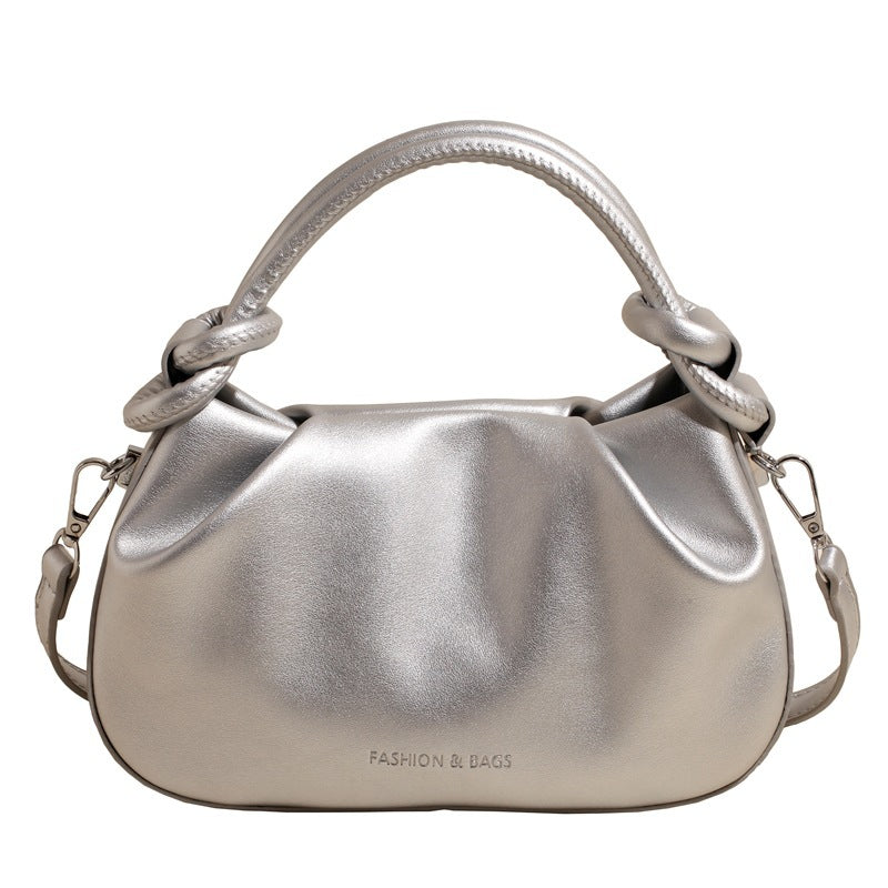 Korean-style Niche Minimalist Pleated Cloud-shaped Versatile Casual Commuter Crossbody Bag