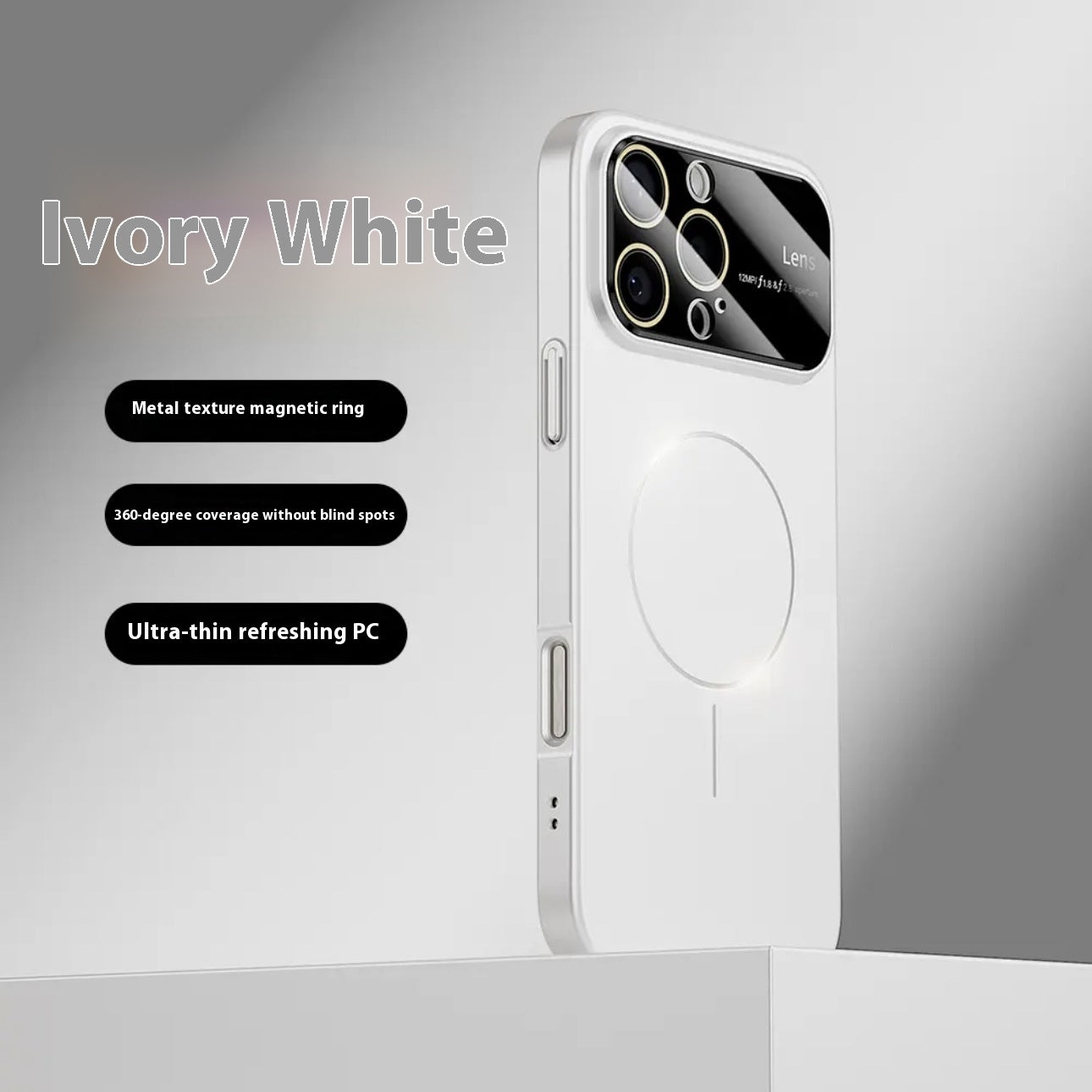 Large Window Frosted Fine Circle Magnetic Drop-resistant Phone Case