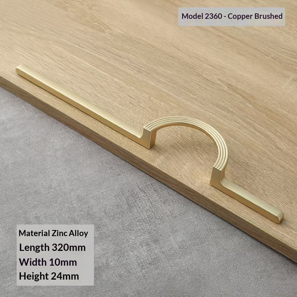 Half Round Cabinet Hardware For Wardrobes And Drawers Solid Door Handle For Furniture